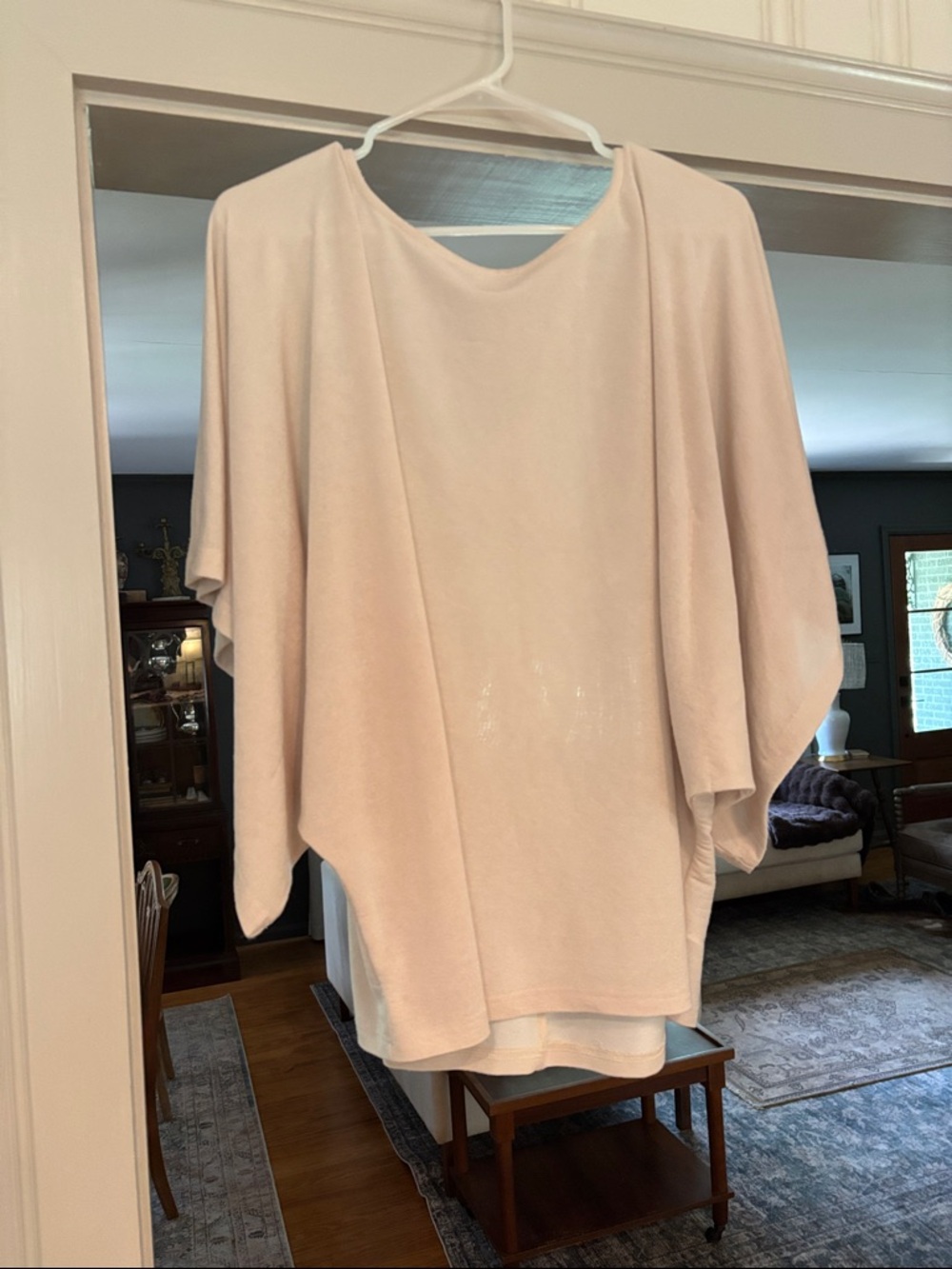 glam Soft tan Poncho Sleeve Top